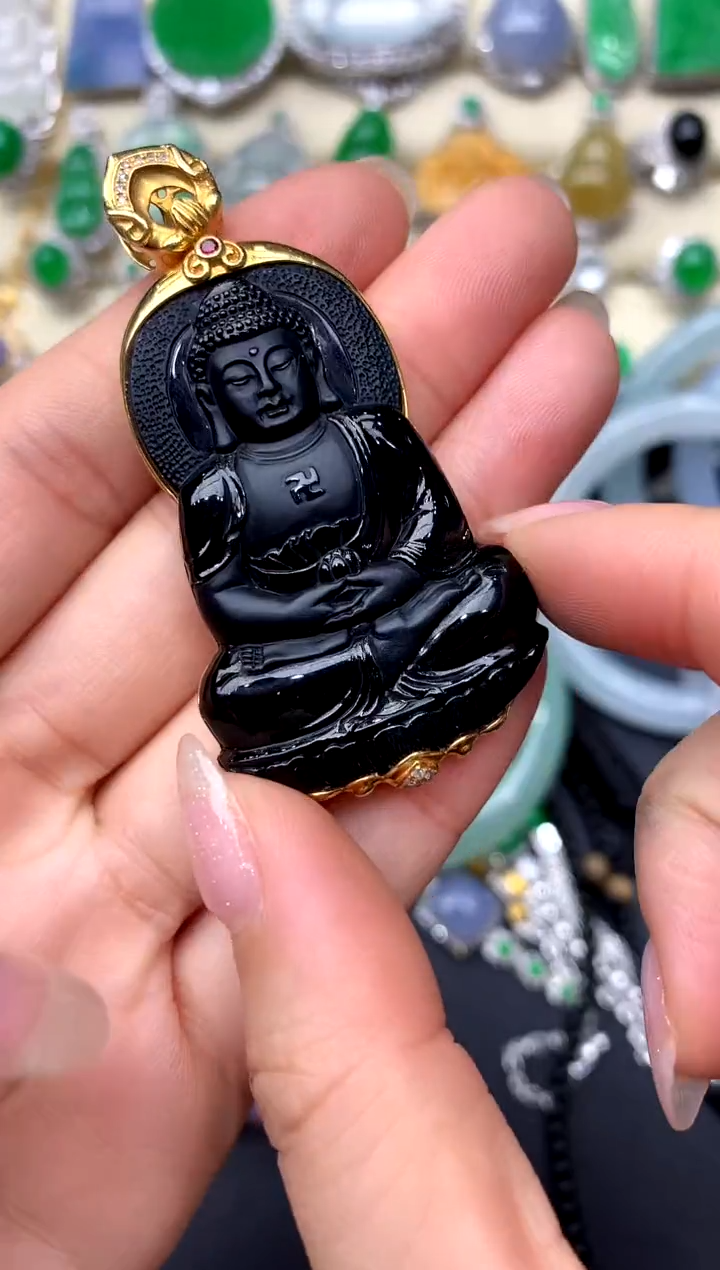 【闪购商品】翡翠颈饰18K金镶嵌100-中国好珍宝