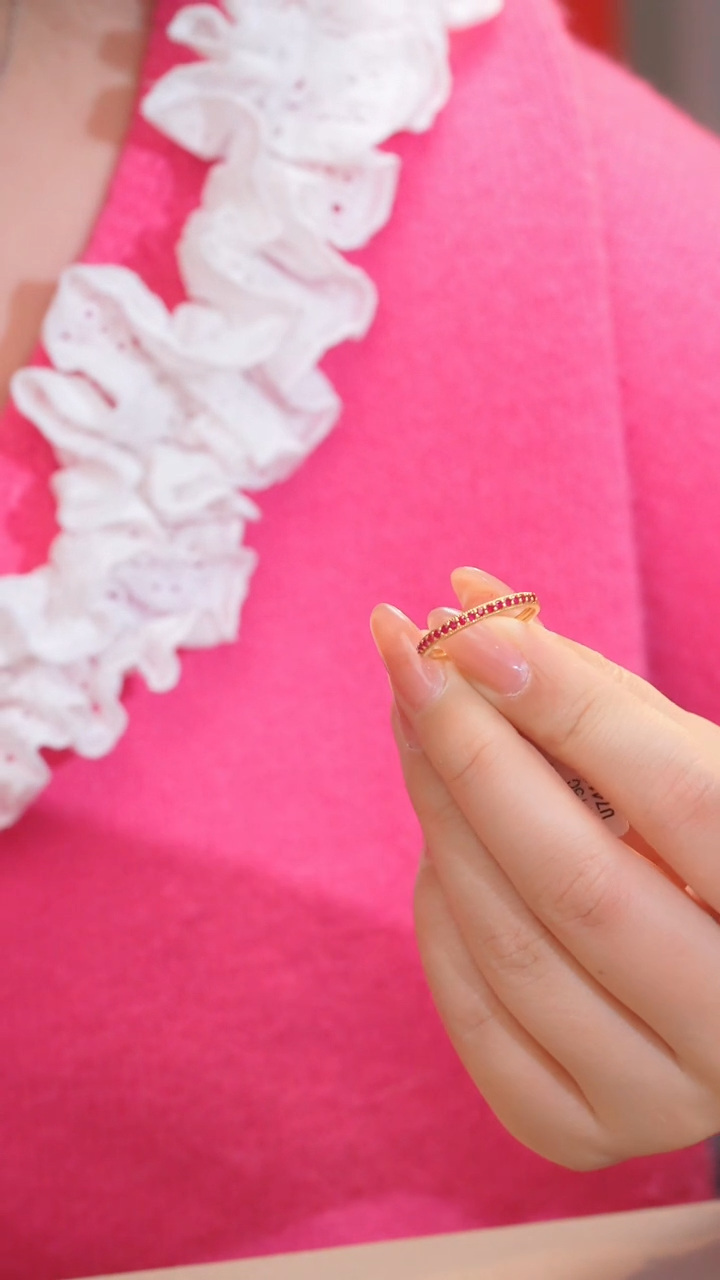 【闪购商品】红宝石戒指18K金镶嵌@@U7415