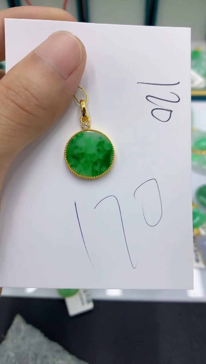 翡翠银S925镶嵌颈饰翡翠