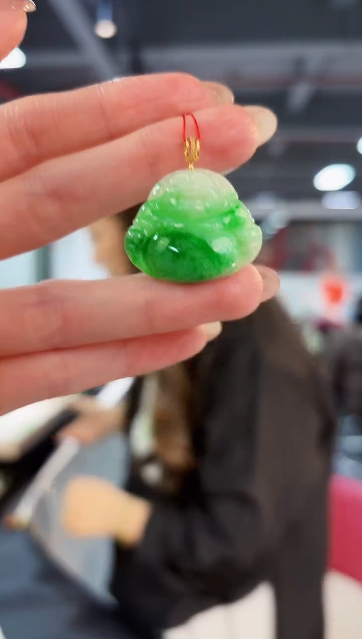 【闪购商品】翡翠颈饰18K金镶嵌缅料A货/支持复检/一件