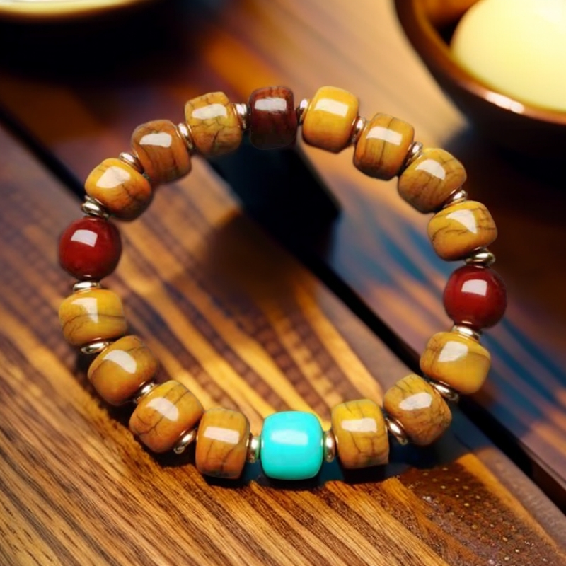 民族风手工雕刻西藏牦牛骨多宝手链骨头手串男女桶珠士气质复古