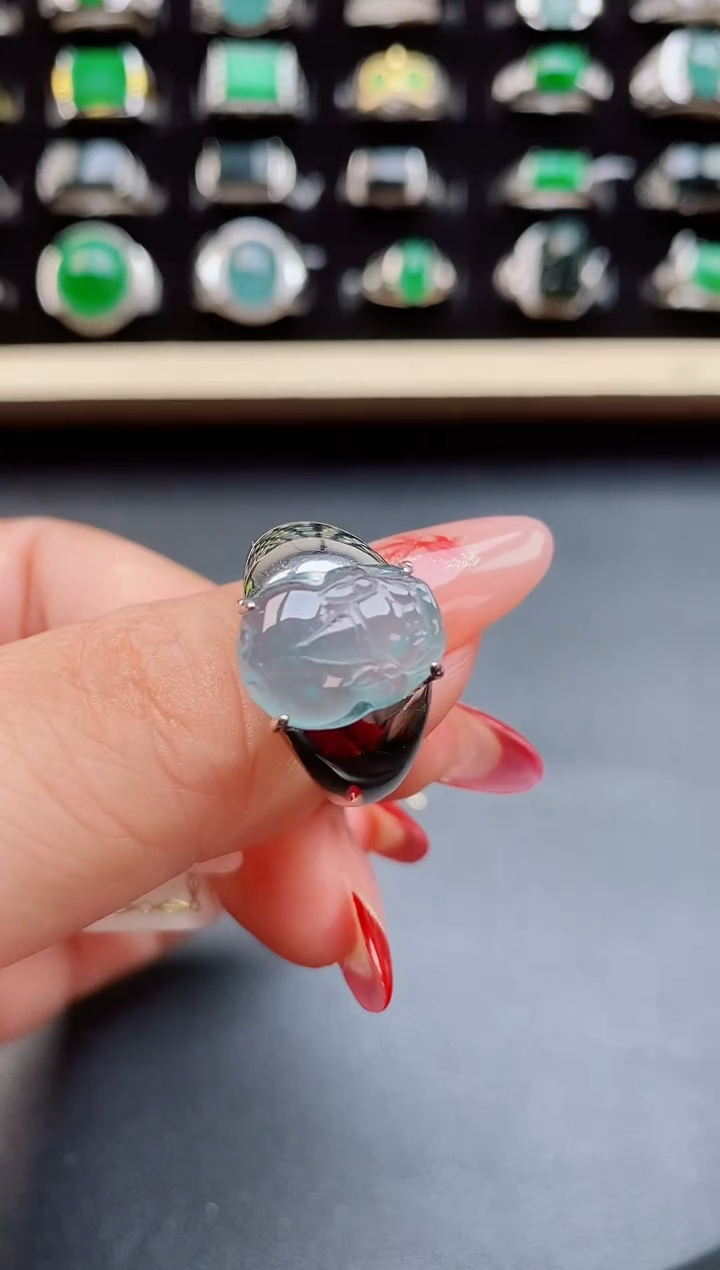 【闪购商品】翡翠戒指银S925镶嵌508550