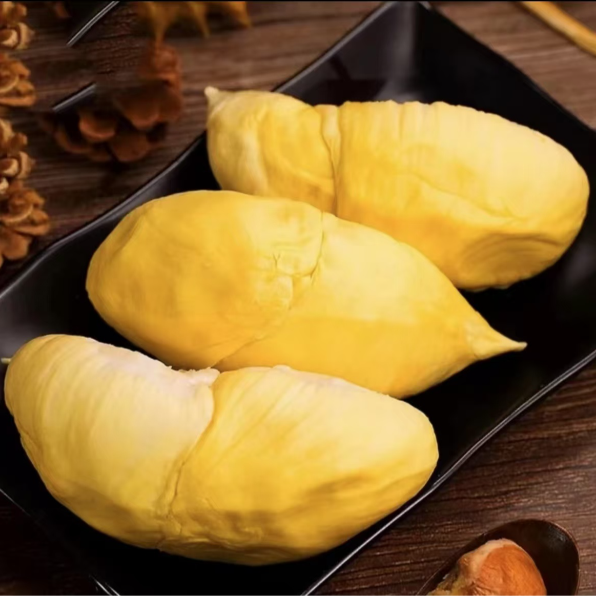 泰国树熟金枕冷冻带核榴莲肉软糯香甜顺丰冷链