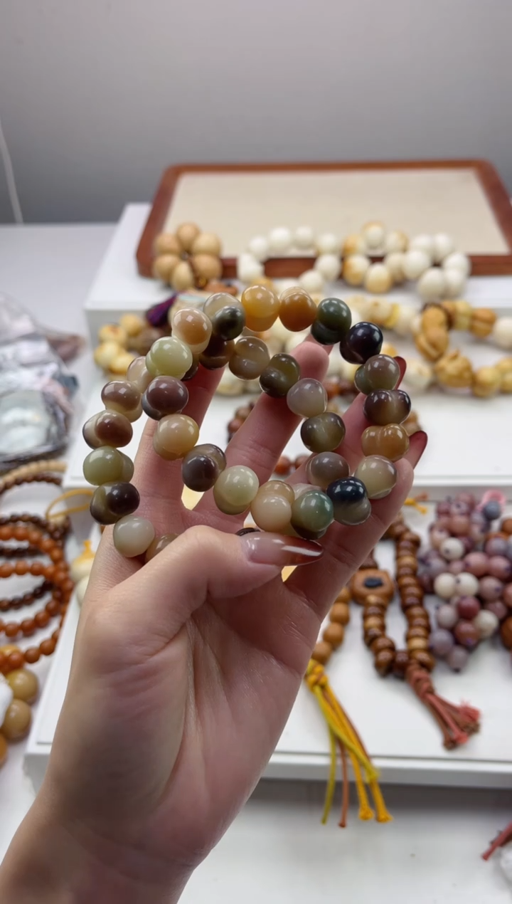 手串菩提根/象牙果 紫美人玉化害羞屁桃11*14mm手串瑕疵不补随机