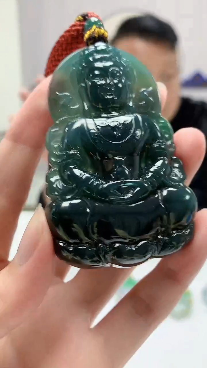【闪购商品】定制翡翠未镶嵌4969zm-毛货挂件观音138