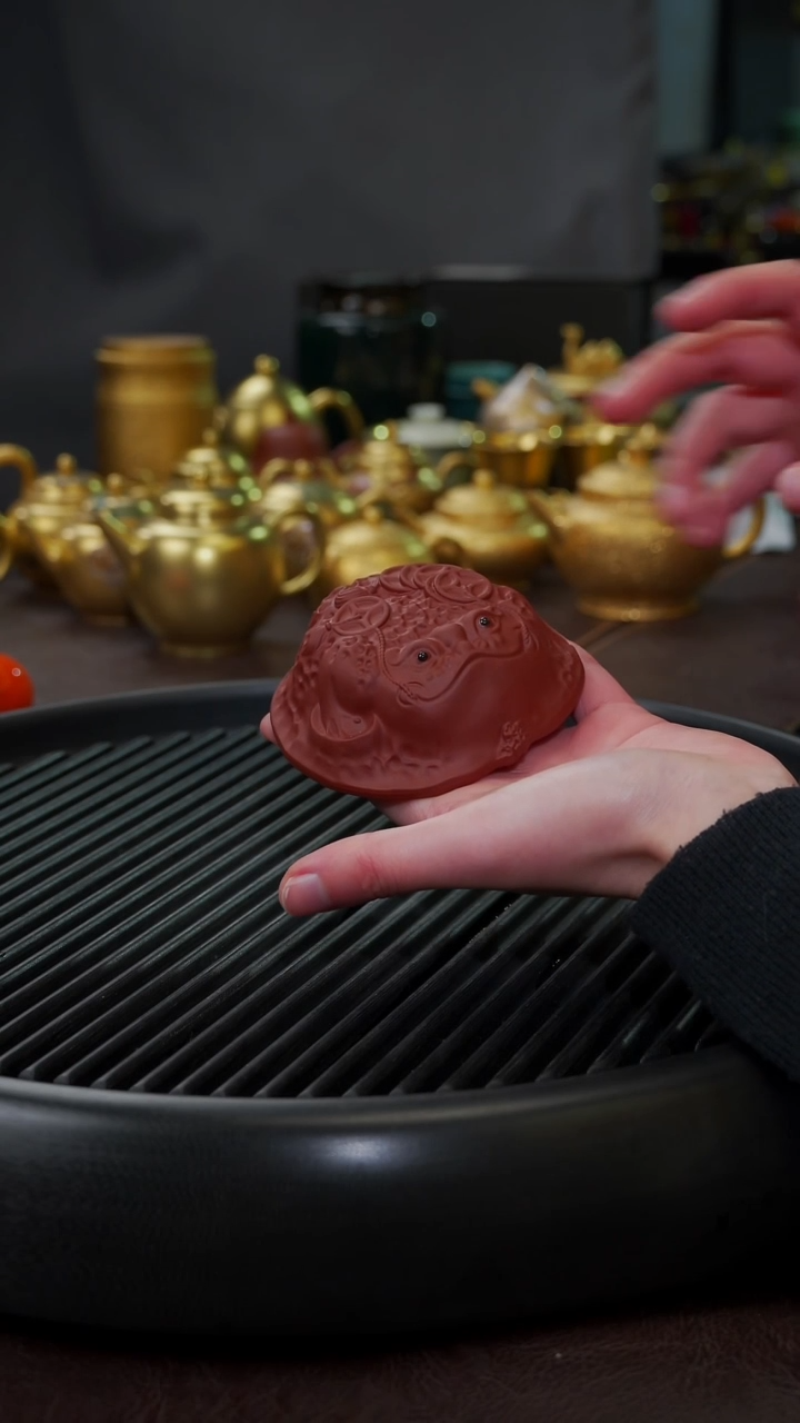 【闪购商品】杯【宜景窑】三足金蟾主人杯