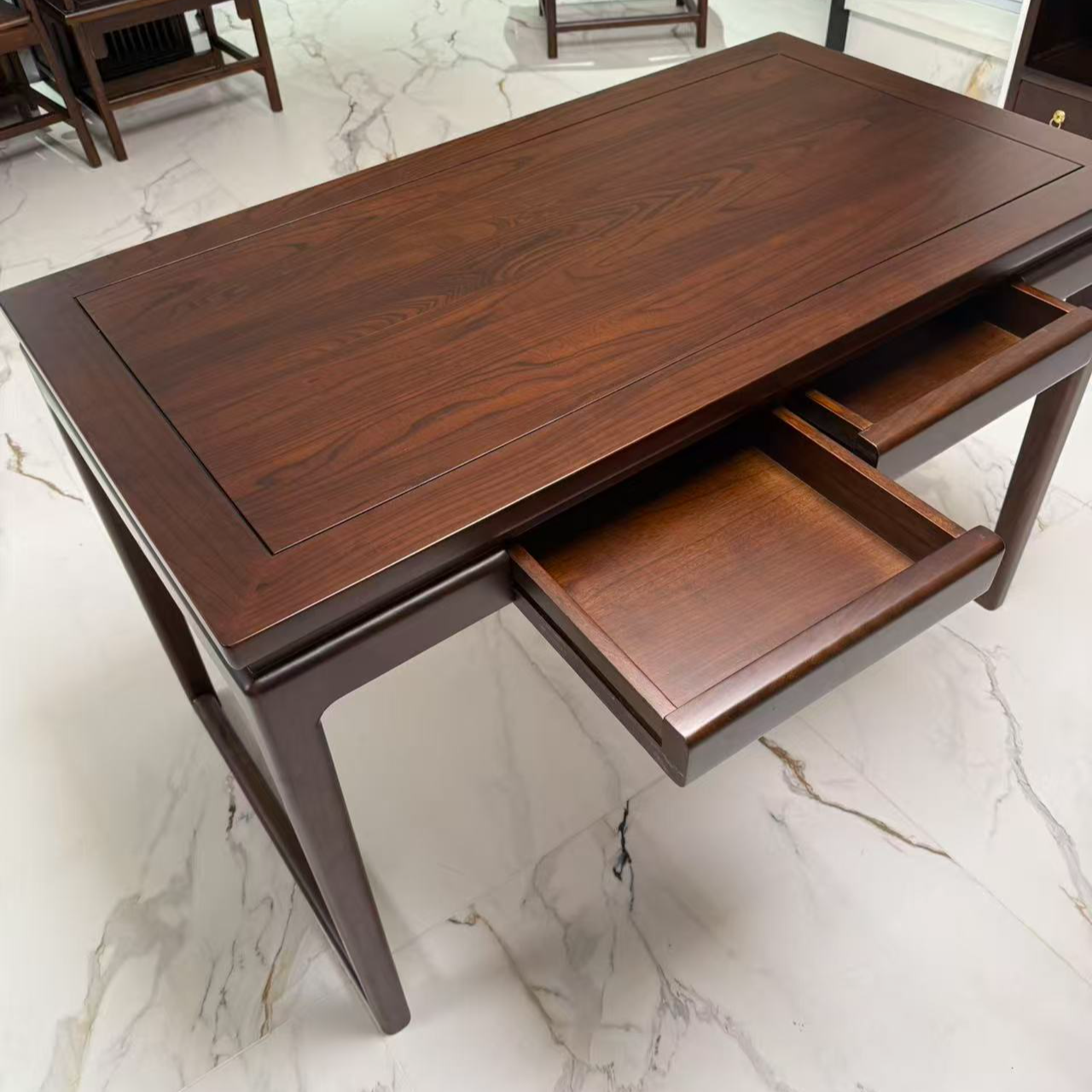 1.2带抽屉c茶桌类型加两个凳子2个垫子