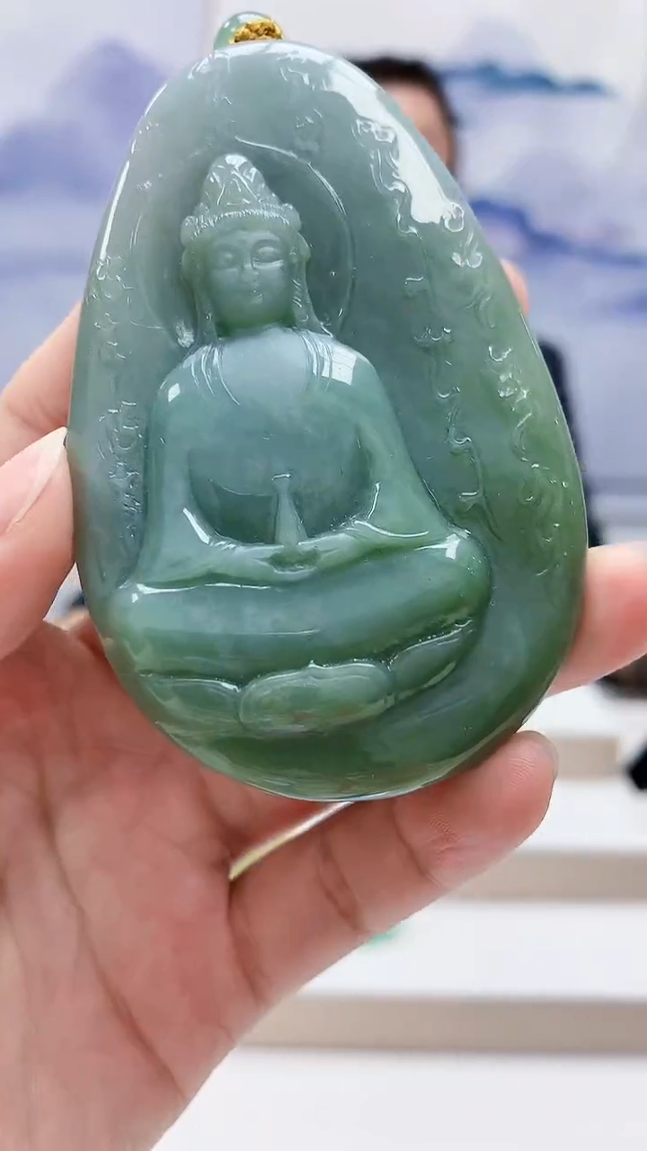 未镶嵌定制翡翠4957lr-毛货挂件91