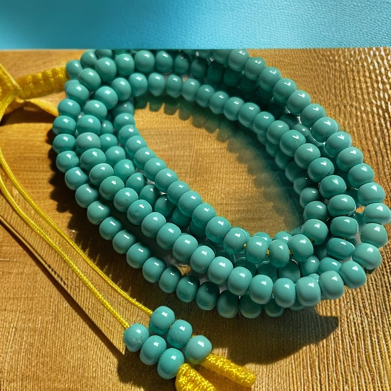 【帝丰】湖北十堰天然原矿绿松高瓷老型项链