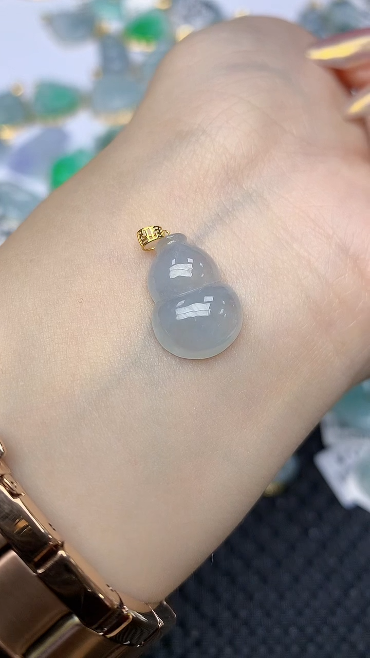 【闪购商品】翡翠颈饰18K金镶嵌天然翡翠A货