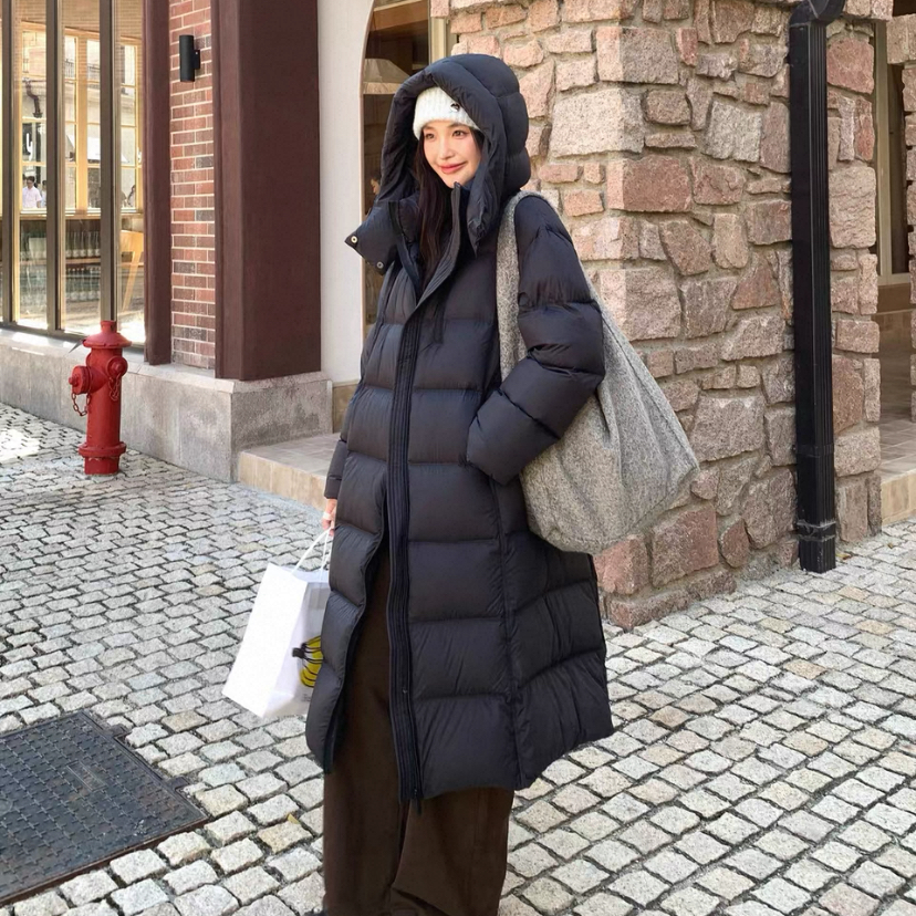 【影姐宠粉】2025新款泡芙鹅绒服气质百搭过膝韩版1226