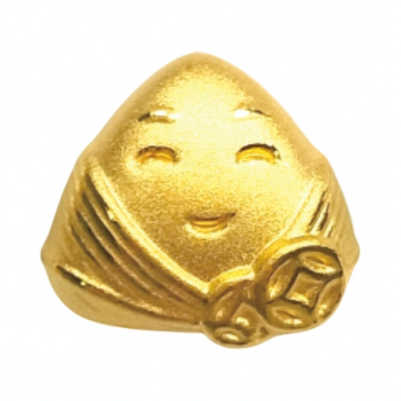 CBAI/菜百QHD足金饰品 粽子转运珠