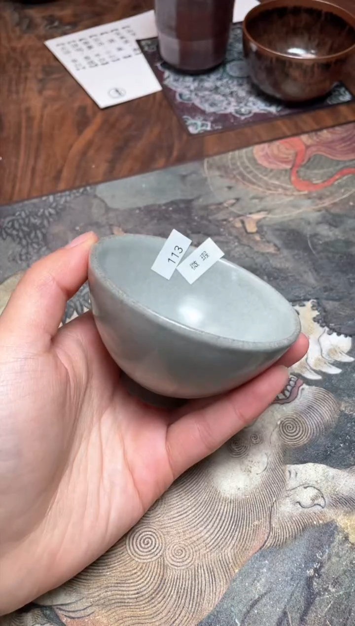 【闪购商品】茶盏113 福临号建盏主人杯（瑕疵介意勿拍）