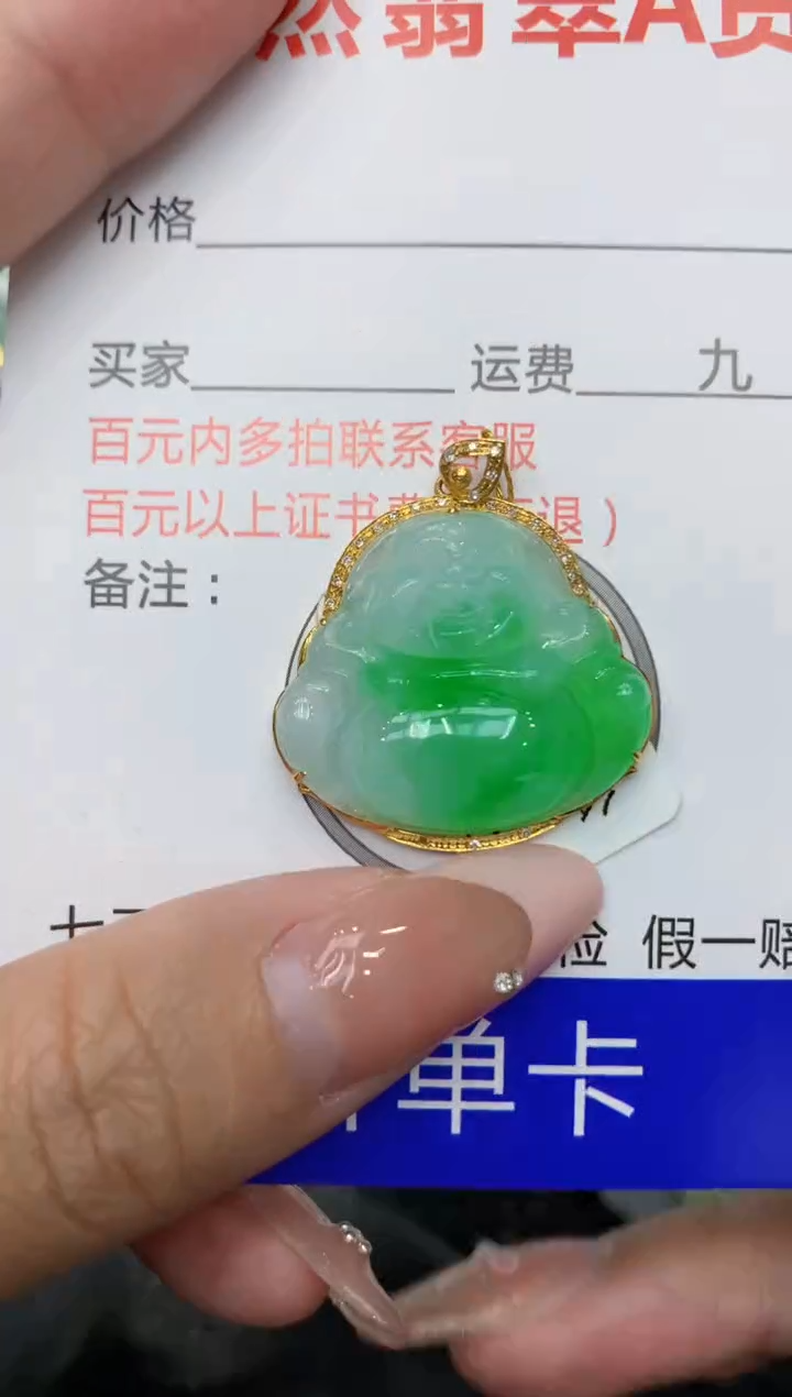【闪购商品】翡翠颈饰18K金镶嵌111111111