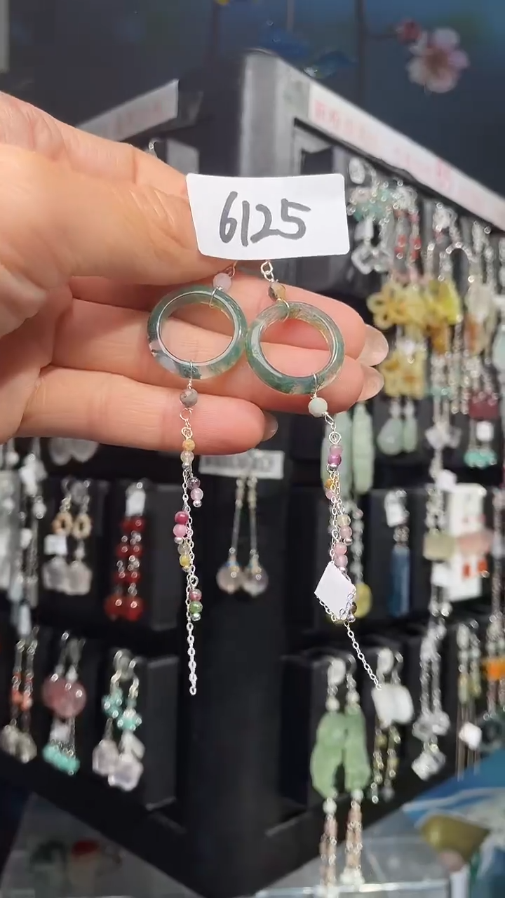 银S925镶嵌耳饰紫晶喜欢拍