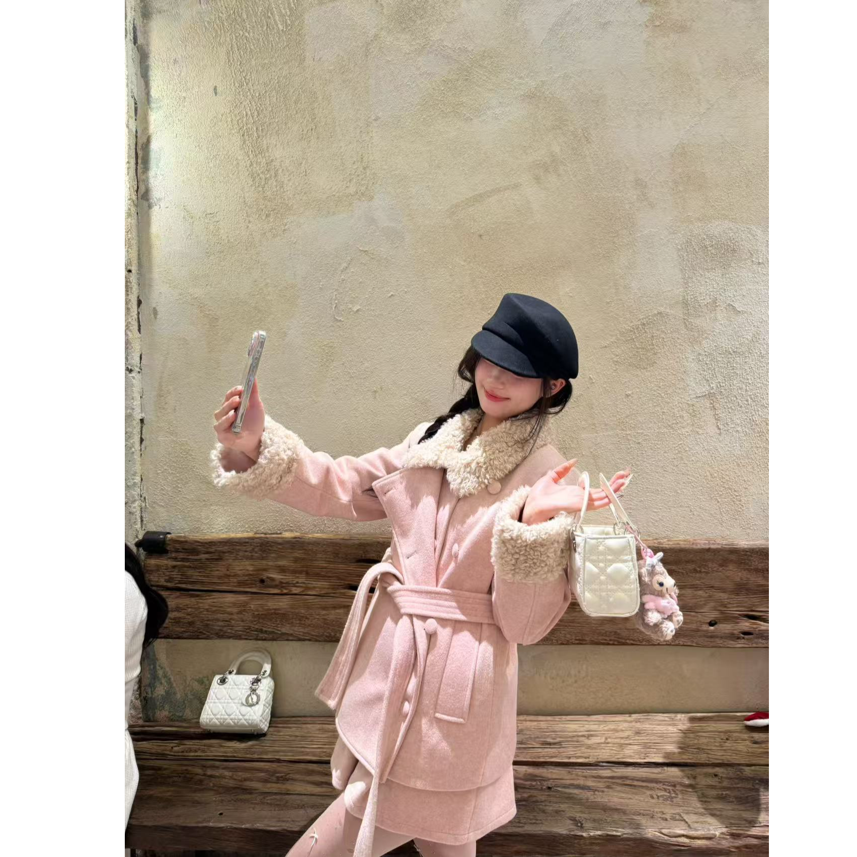 加棉冬季秋冬短款网红千金气质显瘦毛呢大衣外套百搭高级感加厚