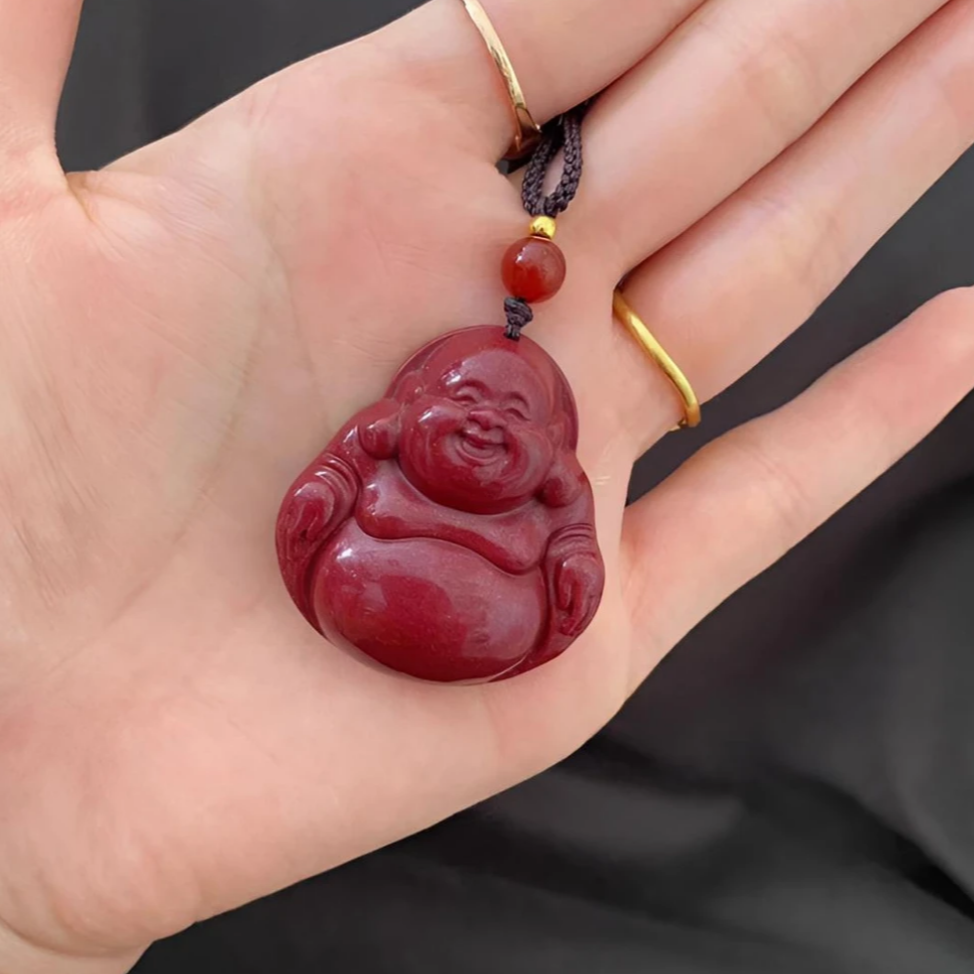 天然辰砂天然高含量朱砂手佛公吊坠