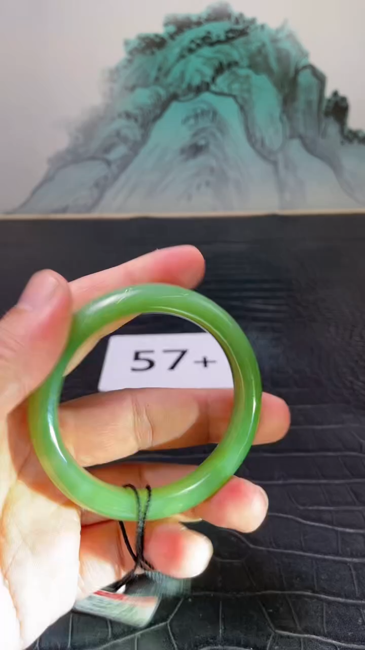 未镶嵌手镯和田玉（碧玉）阿***丶57+