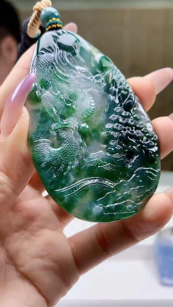 定制翡翠未镶嵌5028ty-毛货挂件221