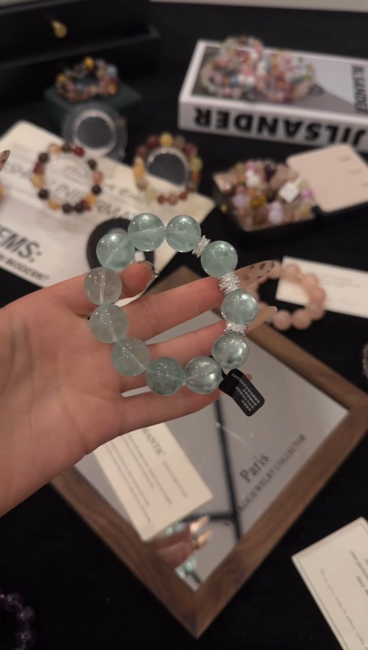 合金手链水晶绿萤石x3540