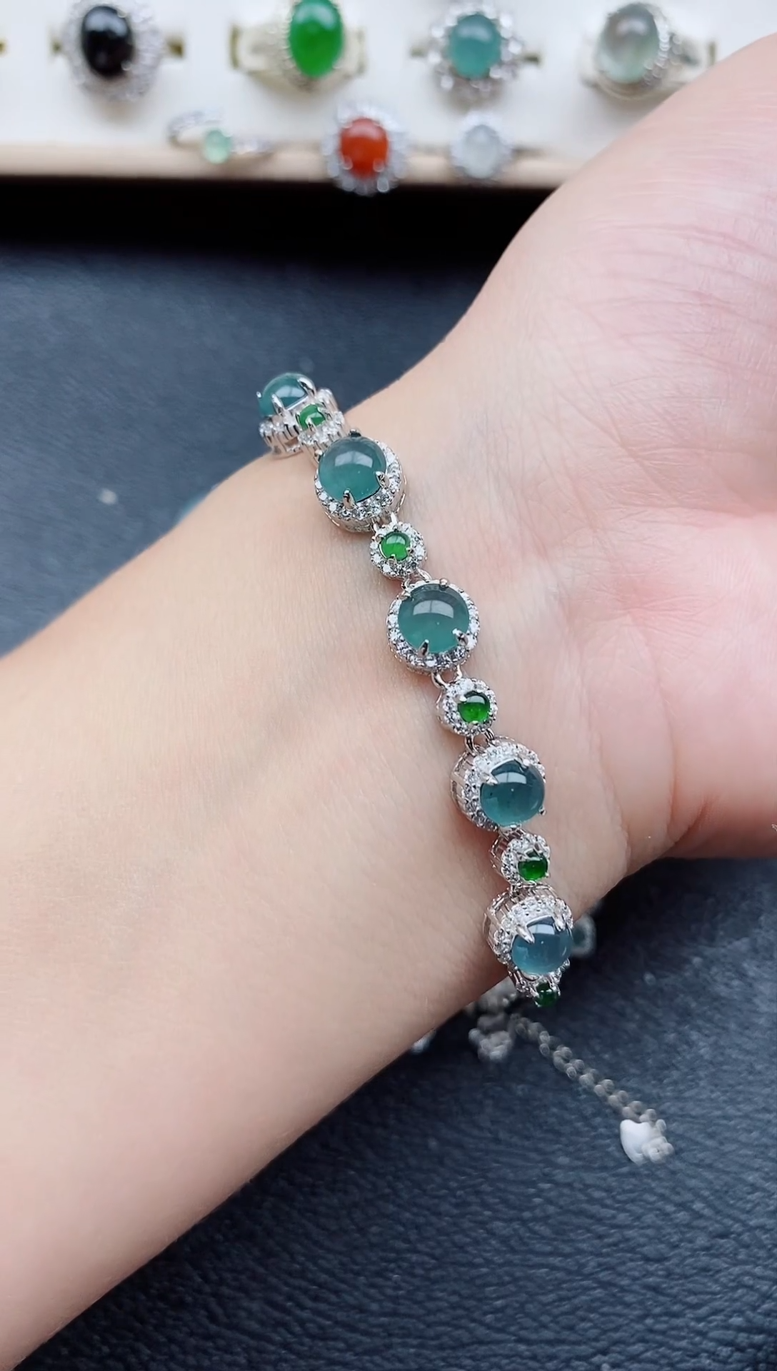 【闪购商品】翡翠戒指银S925镶嵌11111