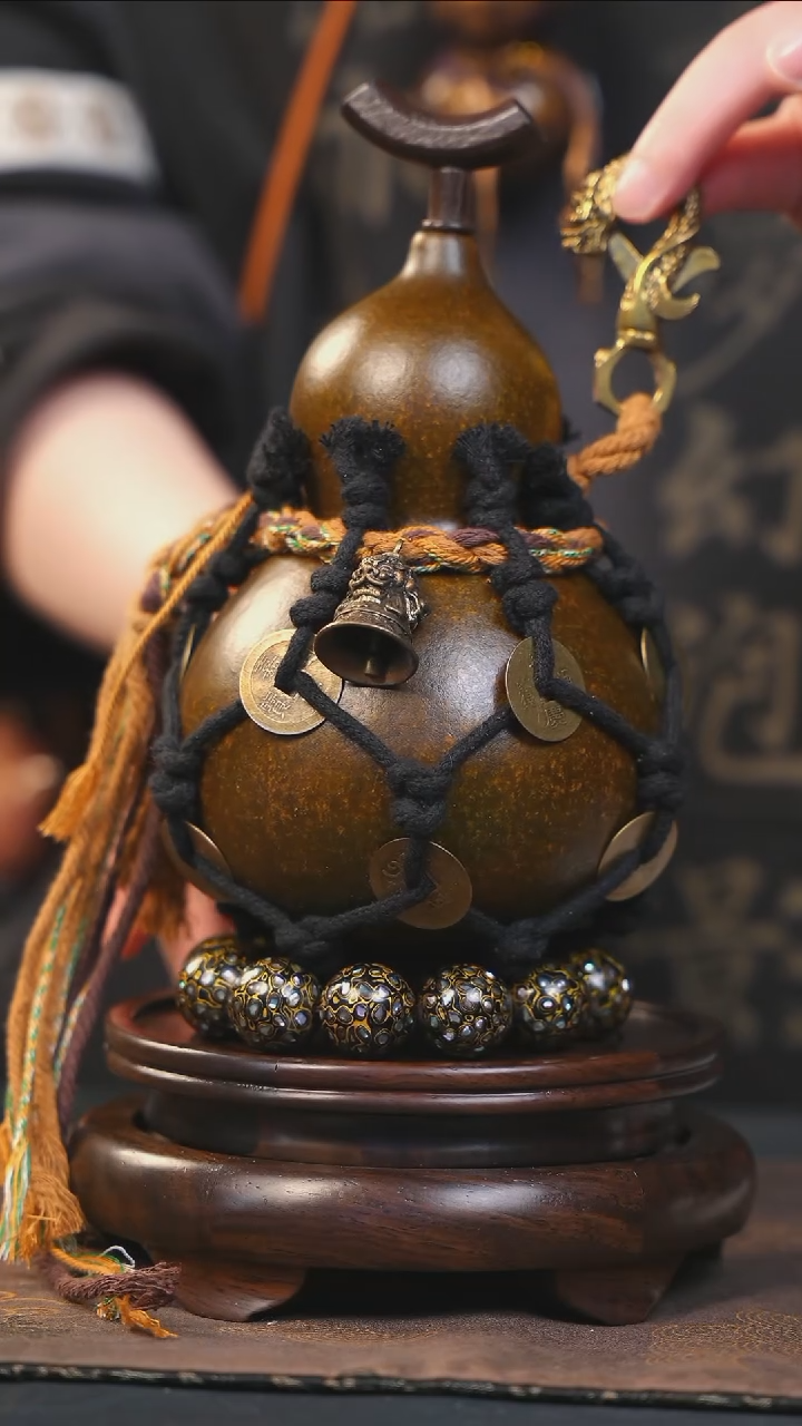 【闪购商品】YT229大漆酒葫芦不包手串及旋转底座