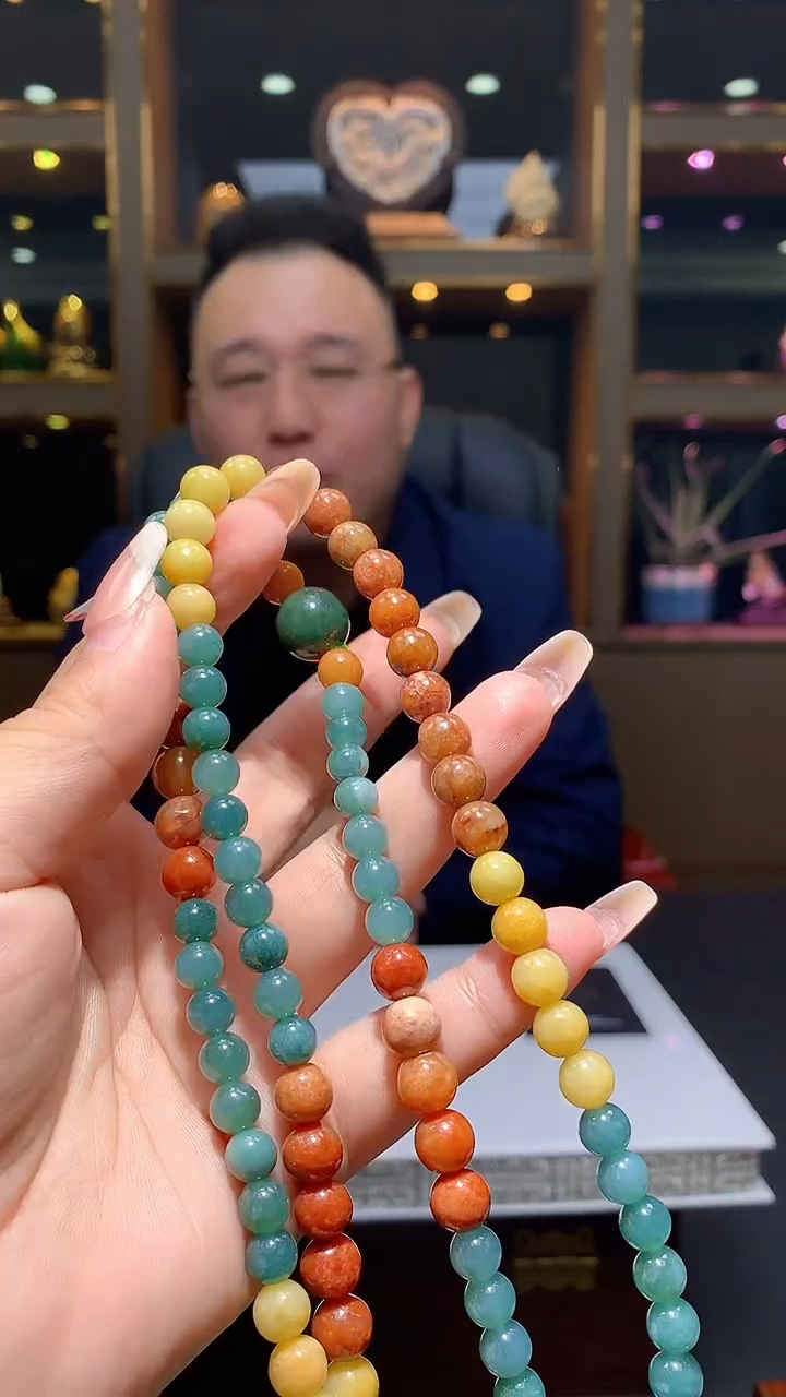 【闪购商品】定制翡翠未镶嵌1018xx-毛货珠链15