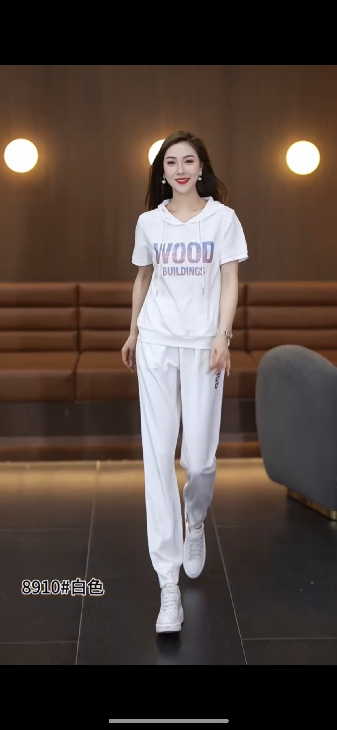 运动套装女秋季新款时尚中年妈妈印花外套长裤休闲跑步8910