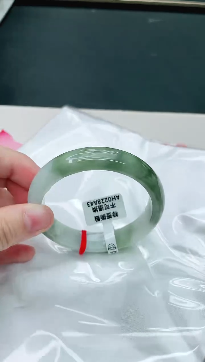 翡翠未镶嵌手镯天然A货翡翠58.6