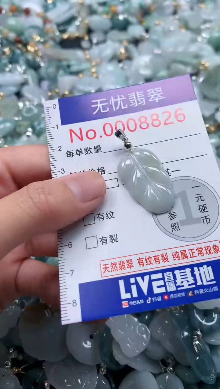 翡翠未镶嵌吊坠(不含链)8826