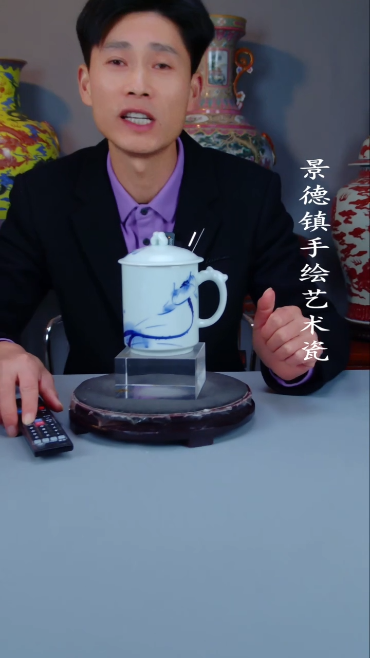 摆件陶瓷景德镇手工手绘陶瓷摆件7