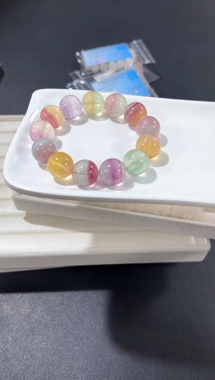 未镶嵌手链萤石68r多样性发其一【1条】默认微瑕