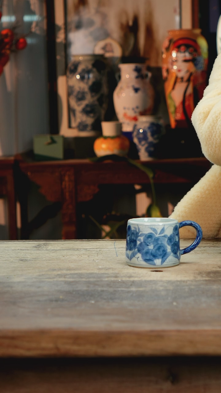 【闪购商品】瓷片景德镇纯手工釉下彩精品花瓶