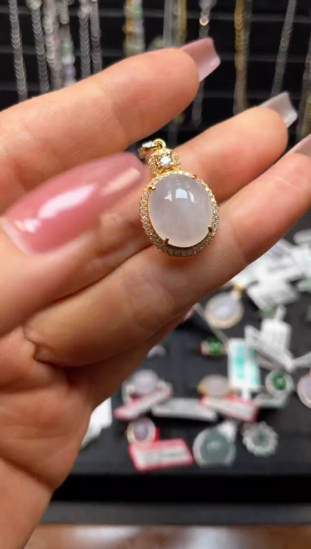 银S925镶嵌戒指翡翠天然翡翠A货