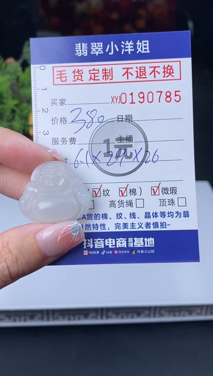 【闪购商品】定制翡翠未镶嵌毛货商品 不退换/0785