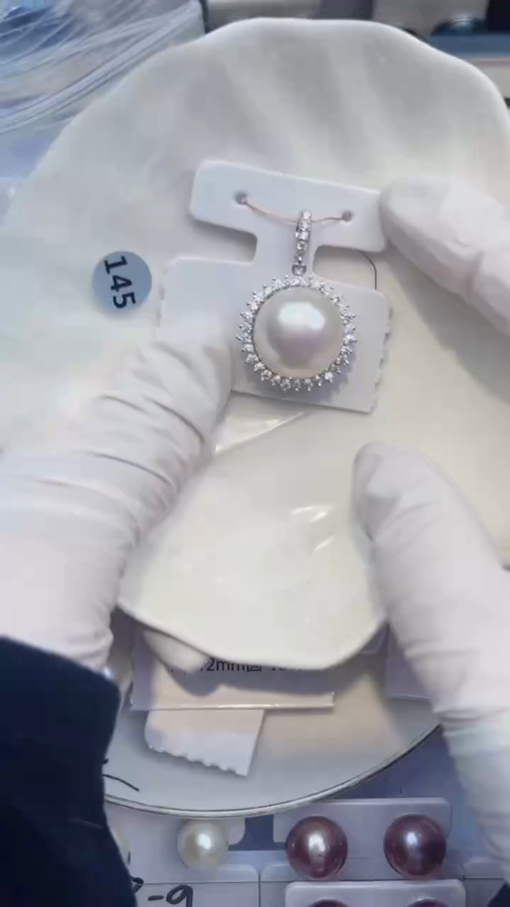 【闪购商品】淡水珍珠银S925镶嵌颈饰吊坠