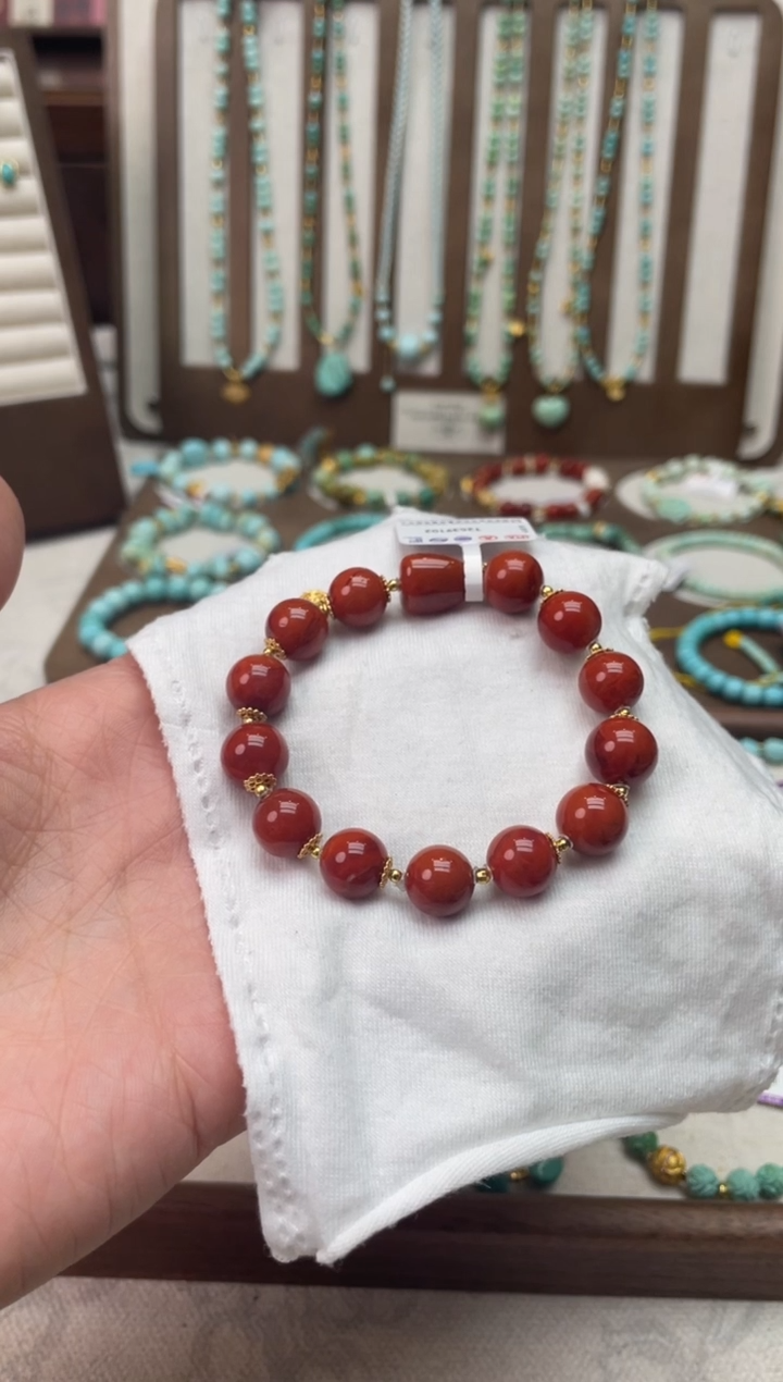 【闪购商品】银S925镶嵌南红玛瑙手串82