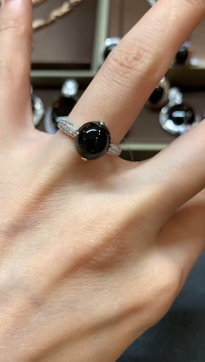 【闪购商品】翡翠戒指18K金镶嵌a25不退换