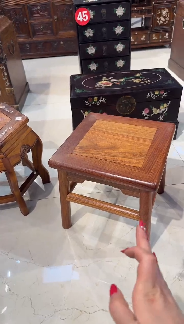 【闪购商品】木木艺缅花素面富贵凳388.8888