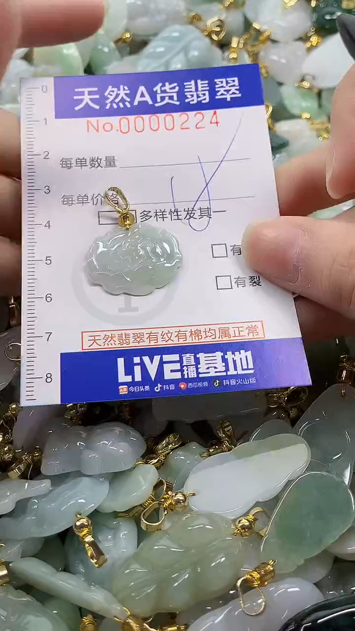 颈饰未镶嵌翡翠天然A货翡翠