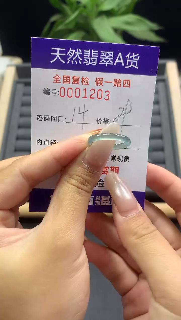 未镶嵌戒指翡翠天然  1203
