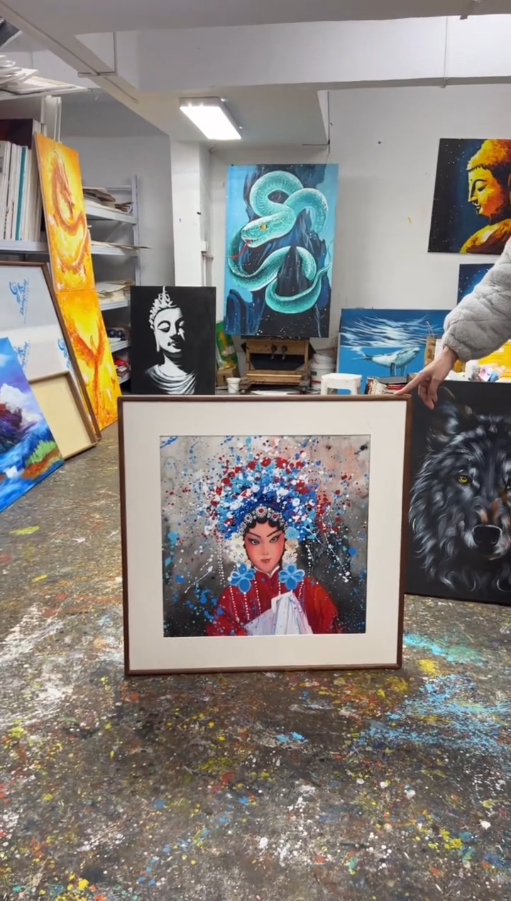 【闪购商品】丙烯画丫丫精装戏子