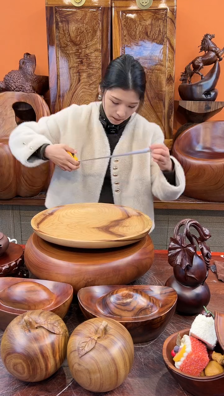 【闪购商品】稳定木实木创意大圆盘