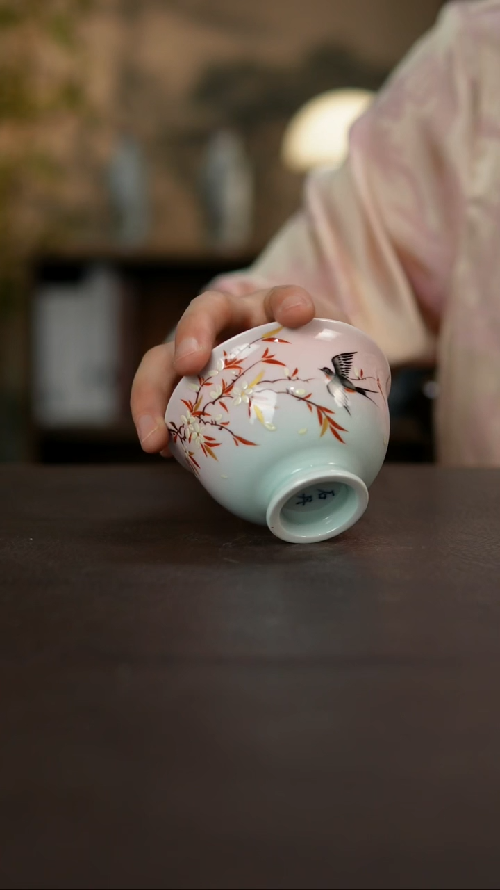 杯景德镇陶瓷杯碗柴烧多人