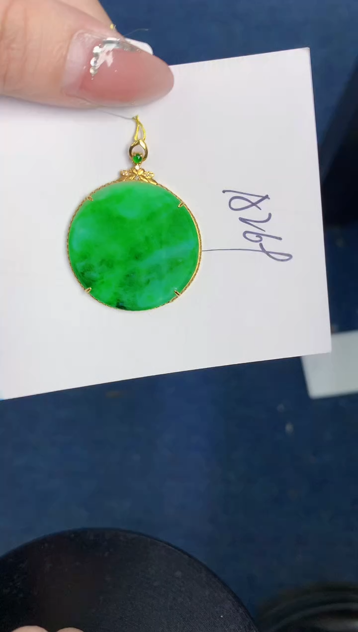 【闪购商品】翡翠颈饰18K金镶嵌000000000