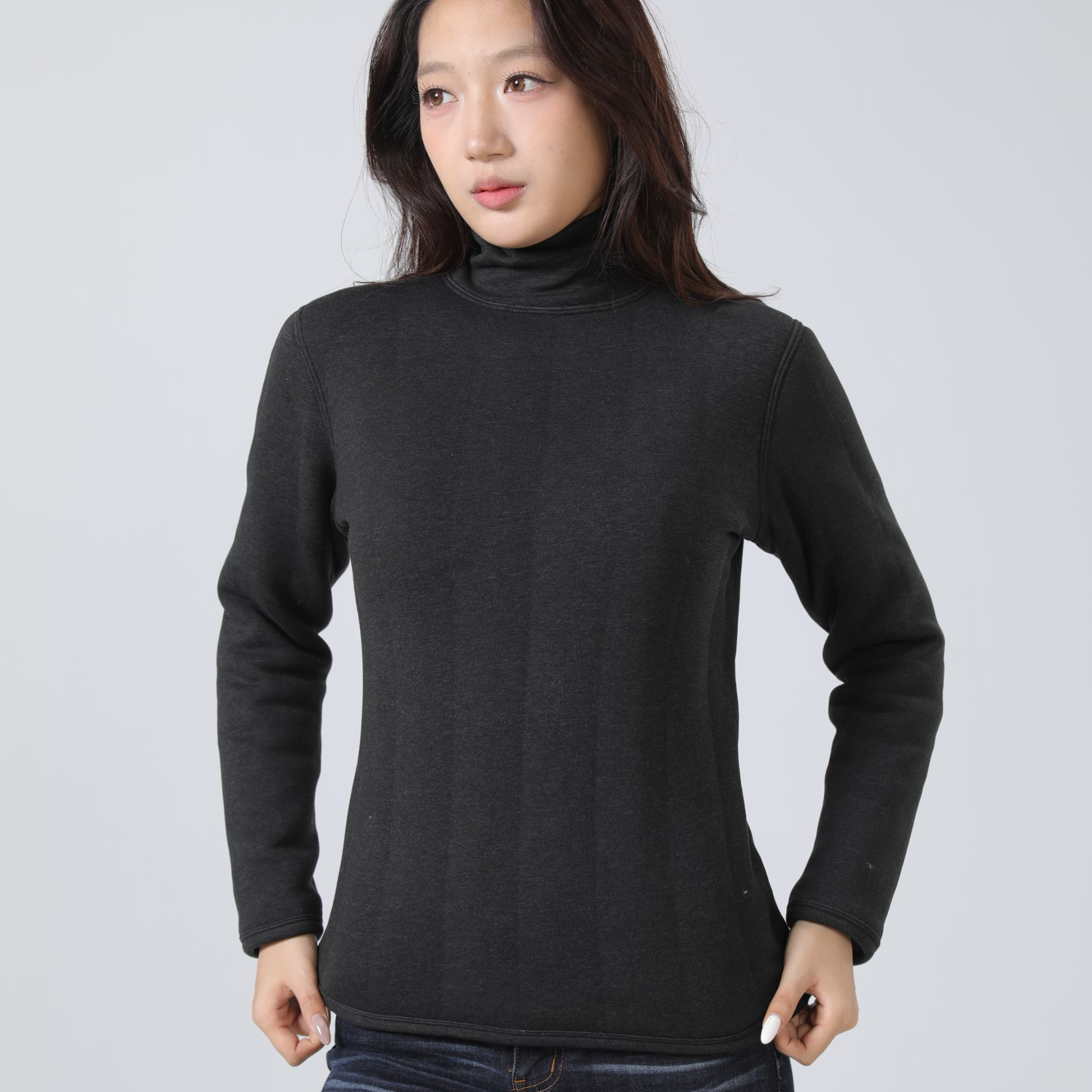 【升级款五层加厚】高领100羊毛填充保暖衣堆堆领打底衫女士保暖衣