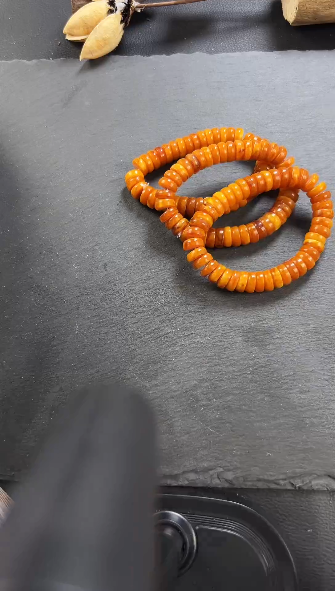 未镶嵌琥珀手链老蜡单圈手串