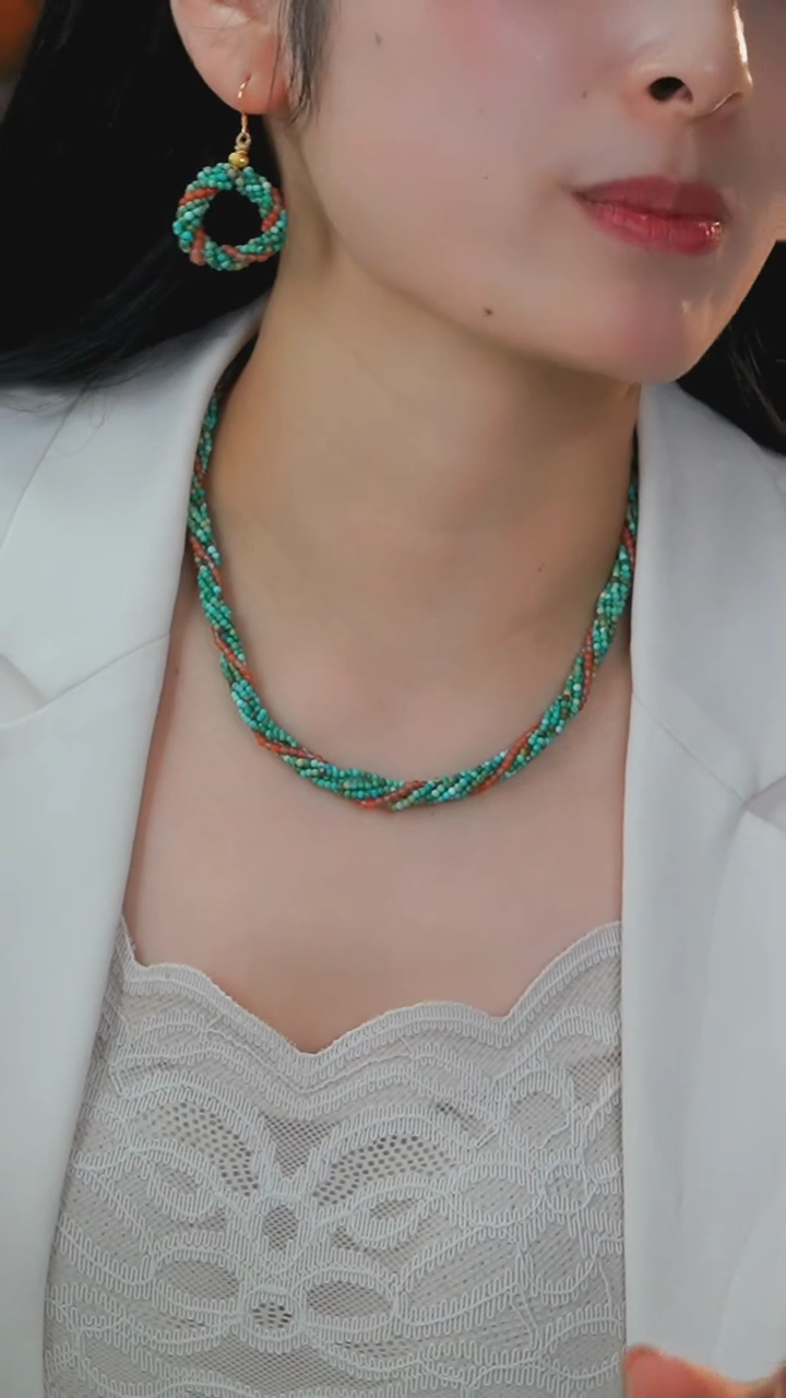 【闪购商品】绿松石项链银S925镶嵌发货一件