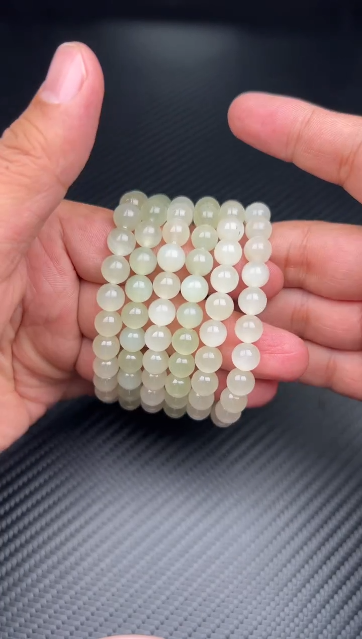 未镶嵌手串和田玉于田微色差卡8多样性发货拍一发一LMQ