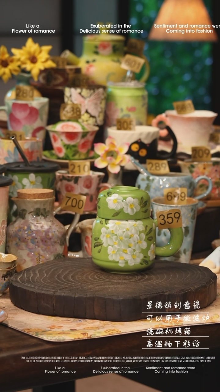 陶瓷359景德镇高温釉下彩手工手绘款式